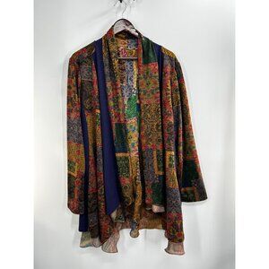 SOFT SURROUNDINGS IZMUR TOPPER OPE FRONT PANELED CARDIGAN MEDIUM Women's 3X